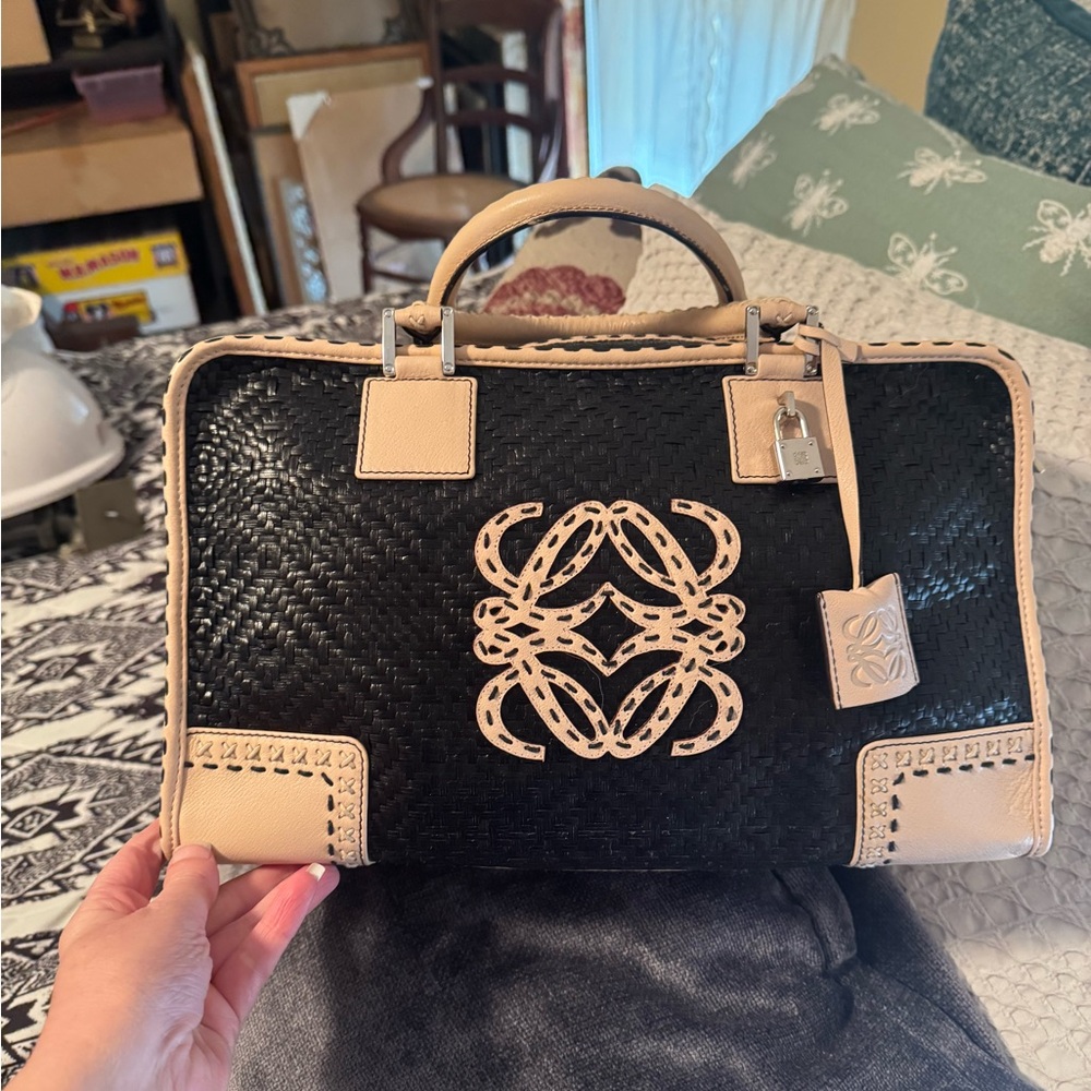 Loewe Woven Amazona Satchel